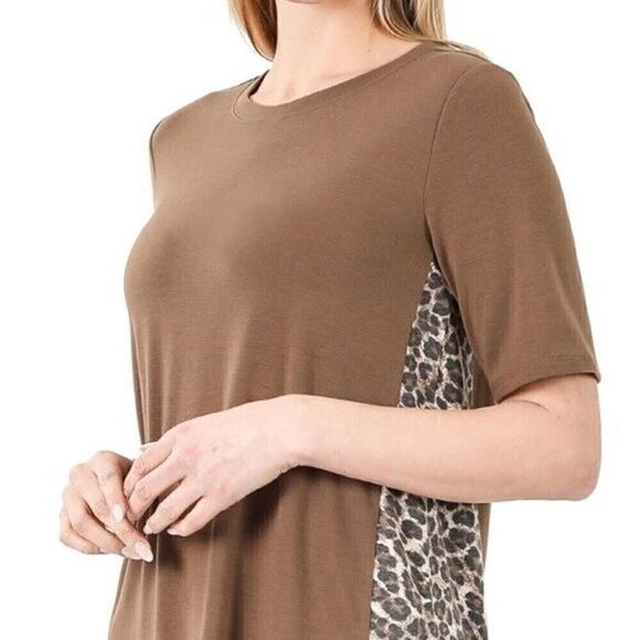 Zenana Women Medium Leopard T Shirt Pullover NWT - Picture 1 of 7